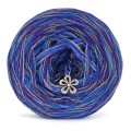 KOKONEK Merino SIX S010 - Chaber/fiolet/średni szary, 6 nitek, 230 m, 100 g