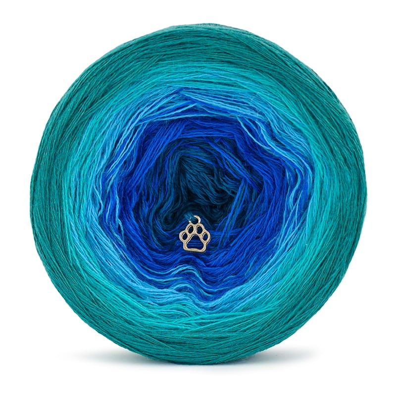KOKONEK Merino 605 - Morski/szmaragd/turkus/chaber/petrol II