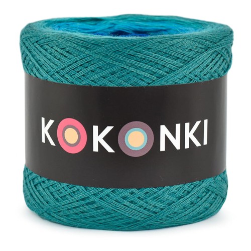 KOKONEK Merino 605 - Morski/szmaragd/turkus/chaber/petrol II
