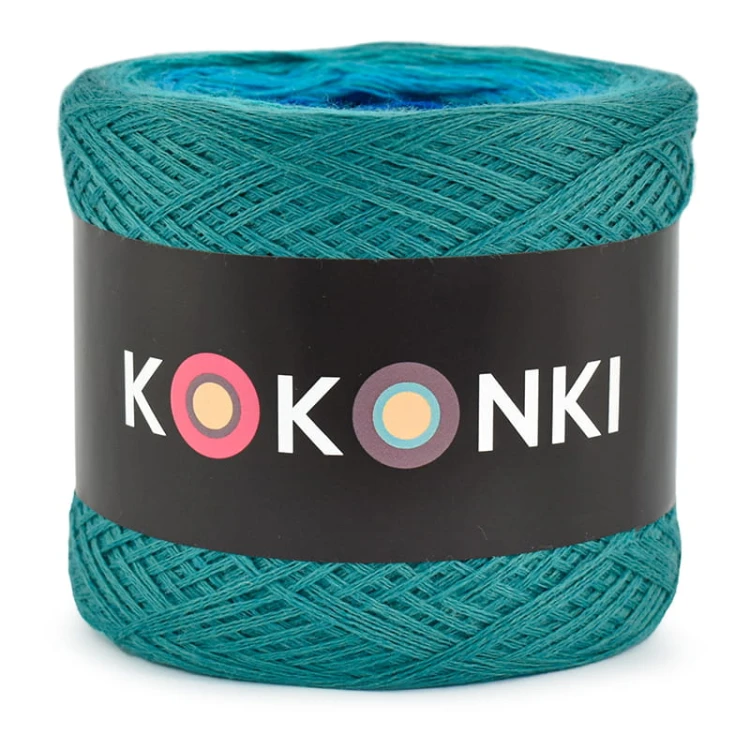 KOKONEK Merino 605 - Morski/szmaragd/turkus/chaber/petrol II