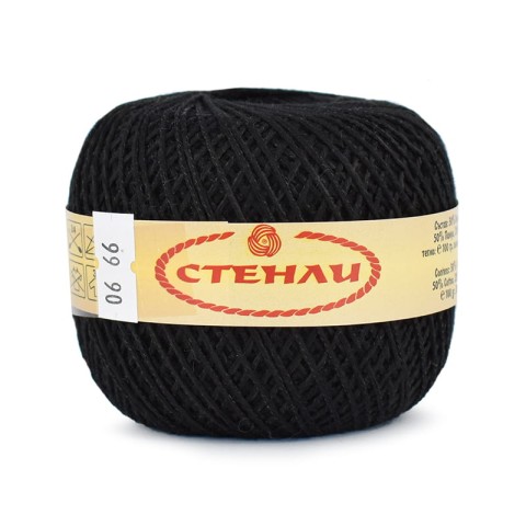 Włóczka Stenli Linen 99 / czerń