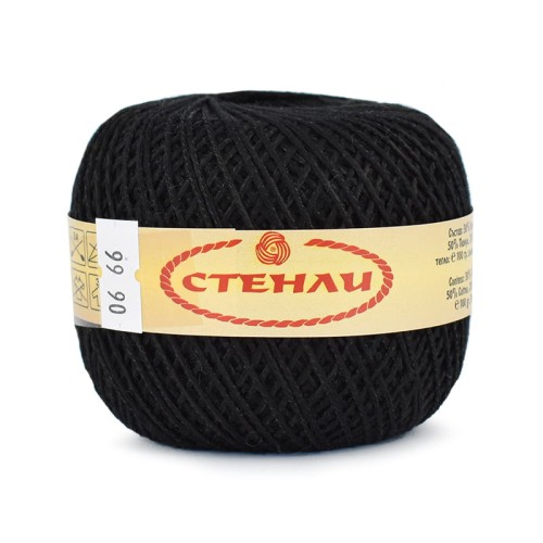 Włóczka Stenli Linen 99 / czerń