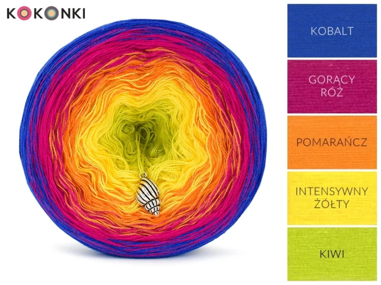 KOKONEK Classic B085 - Kobalt/gorący róż/pomarańcz/intensywny żółty/kiwi