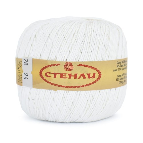 Włóczka Stenli Linen 28 / biel
