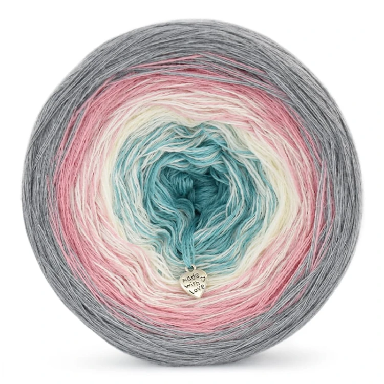 KOKONEK Merino 395 Frosty Morning - Szary/morela/krem/patyna