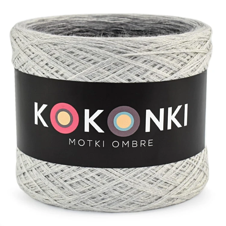 KOKONEK Merino 540 - Jasny szary melanż/szary melanż/średni szary melanż/ciemny szary melanż