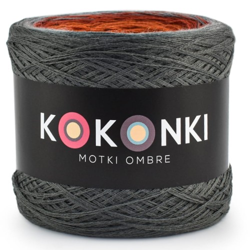 KOKONEK Merino 562 - Ciemny szary/średni szary/cegła/koniak/miodowy/kurkuma