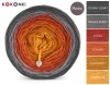 KOKONEK Merino 562 - Ciemny szary/średni szary/cegła/koniak/miodowy/kurkuma