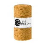Sznurek skręcany 3-żyłowy bawełniany Bobbiny 3ply Macrame Rope / Musztardowy / Mustard / 3mm / 100m