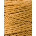 Sznurek skręcany 3-żyłowy bawełniany Bobbiny 3ply Macrame Rope / Musztardowy / Mustard / 3mm / 100m