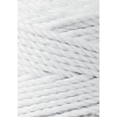 Sznurek skręcany 3-żyłowy bawełniany Bobbiny 3ply Macrame Rope / Biały / White / 3mm / 100m