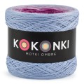 KOKONEK Merino 314 Dragon fruit - Jasne indygo/ametyst/jeżyna/ciemny szary melanż
