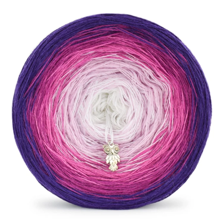 KOKONEK Merino 333 Blueberry Muffin - Fiolet/jeżyna/piwonia/jasny róż/biel