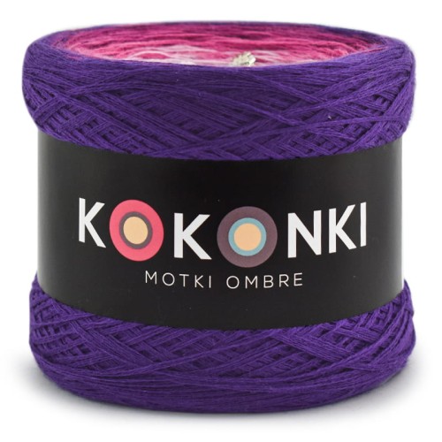 KOKONEK Merino 333 Blueberry Muffin - Fiolet/jeżyna/piwonia/jasny róż/biel