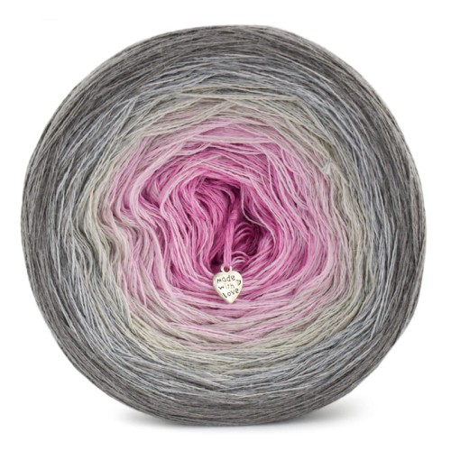 KOKONEK Merino 498 Steel Roses - Średni szary/szary/jasny szary/jasny róż/chłodny róż