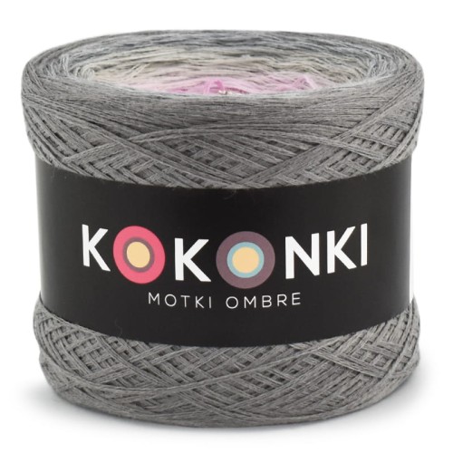 KOKONEK Merino 498 Steel Roses - Średni szary/szary/jasny szary/jasny róż/chłodny róż
