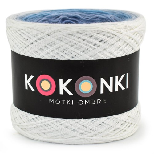 KOKONEK Merino 609 - Biel/jasny błękit/błękit/jasne indygo/jasny niebieski/szaroniebieski