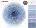 KOKONEK Merino 609 - Biel/jasny błękit/błękit/jasne indygo/jasny niebieski/szaroniebieski