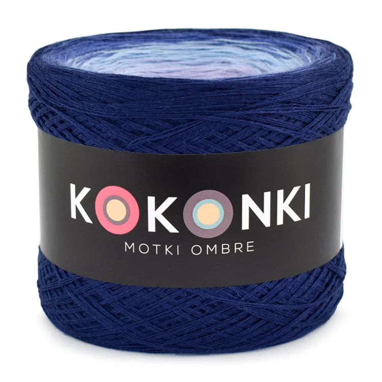 KOKONEK Merino 547 ALLYMOTEK- Granat/atrament/błękit/lawenda/ametyst