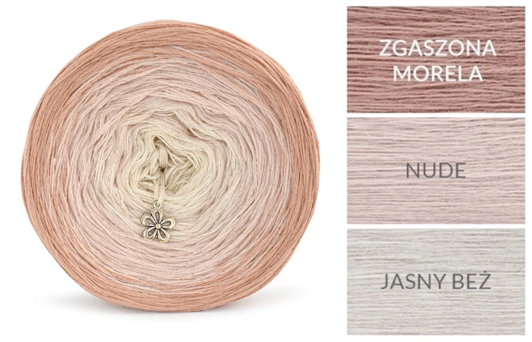 KOKONEK Merino 529 - Zgaszona morela/nude/jasny beż