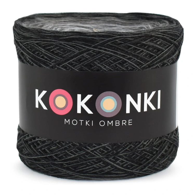 KOKONEK Merino 602 MIX Miłych snów - Ciemny szary melanż/ciemny szary/średni szary/szary/jasny szary