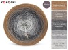 KOKONEK Merino 581 Ogrzej się - Ciemny beż/orzech melanż/średni szary melanż/szary melanż/jasny szary melanż