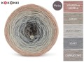 KOKONEK Merino 600 MIX Ulotna chwila - Zgaszona morela/safari/jasny szary/szary/cappuccino