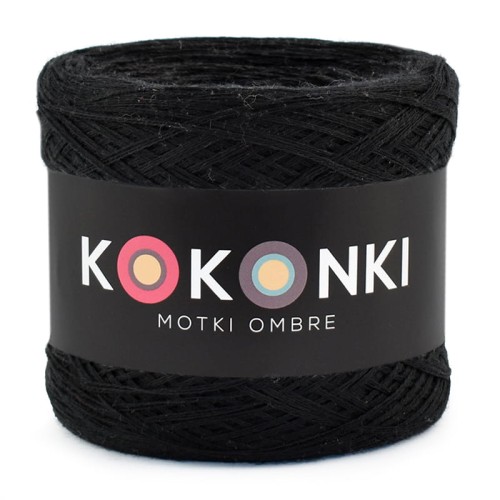 KOKONEK Merino 343 Black Truffle - Czerń/ciemny szary melanż/średni szary melanż