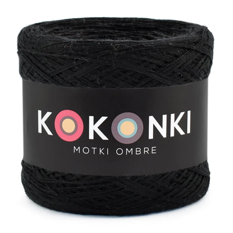 KOKONEK Merino 343 Black Truffle - Czerń/ciemny szary melanż/średni szary melanż