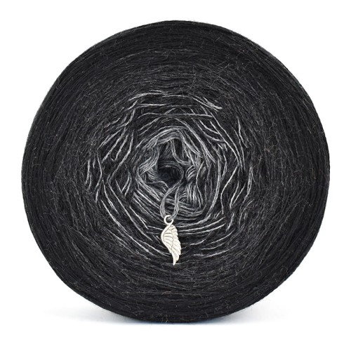KOKONEK Merino 343 Black Truffle - Czerń/ciemny szary melanż/średni szary melanż