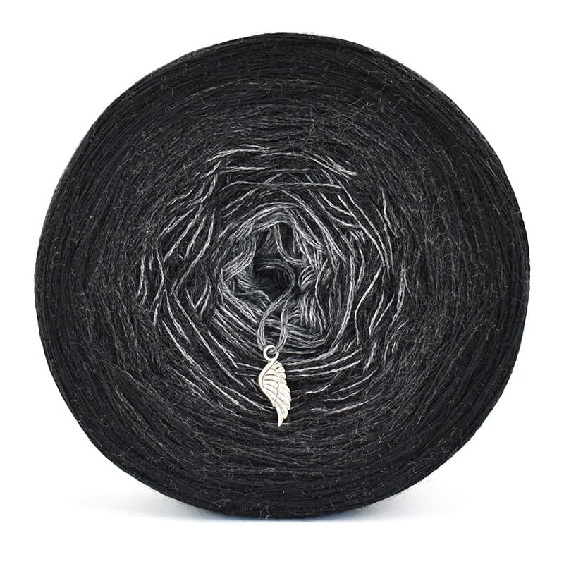 KOKONEK Merino 343 Black Truffle - Czerń/ciemny szary melanż/średni szary melanż