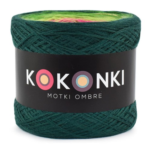 KOKONEK Merino 363 Blackberry Bush - Ciemna zieleń/zieleń/jasna zieleń/piwonia/jeżyna