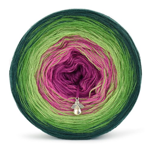 KOKONEK Merino 363 Blackberry Bush - Ciemna zieleń/zieleń/jasna zieleń/piwonia/jeżyna