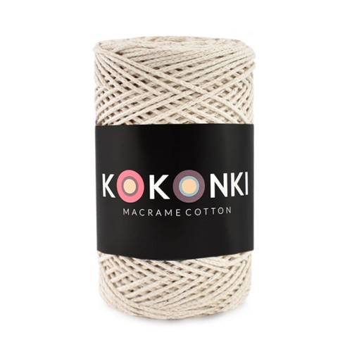 Sznurek Macrame Cotton by KOKONKI 2mm / rolka 200m / lniany (wiązany)