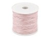 Sznurek bawełniany woskowany 1mm / 20m / jasny róż