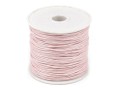 Sznurek bawełniany woskowany 1mm / 20m / jasny róż