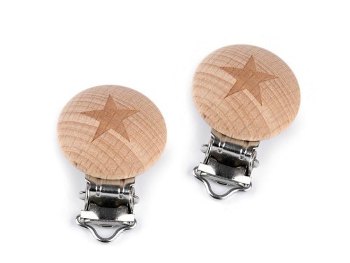 Klips drewniany / 13 mm / gwizadka / 1 szt.