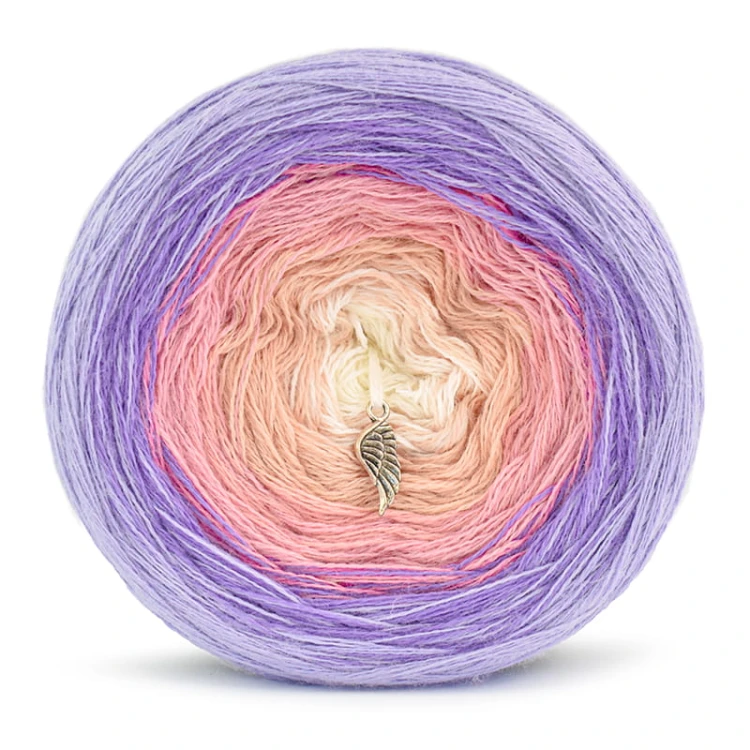 KOKONEK Merino 665 - Lawenda/jasny fiolet/morela/łososiowy/krem