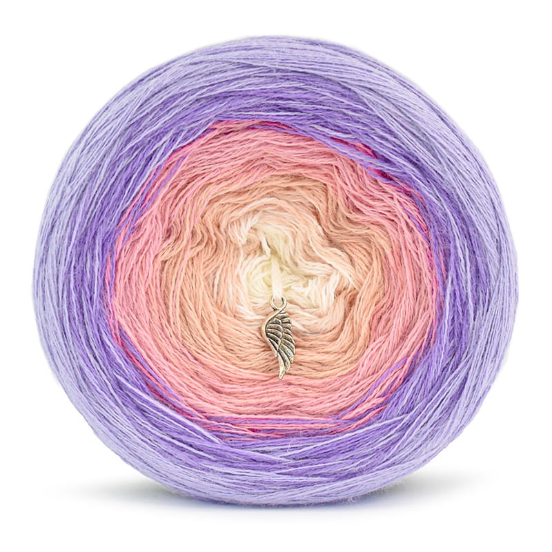 KOKONEK Merino 665 - Lawenda/jasny fiolet/morela/łososiowy/krem