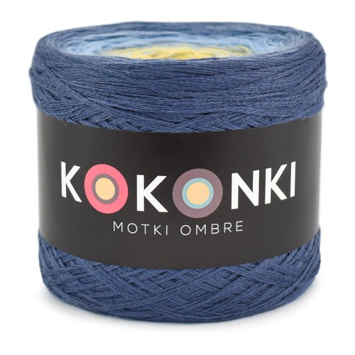 KOKONEK Merino 668 - Fumo/szaro-niebieski/błękit/żółty/krem