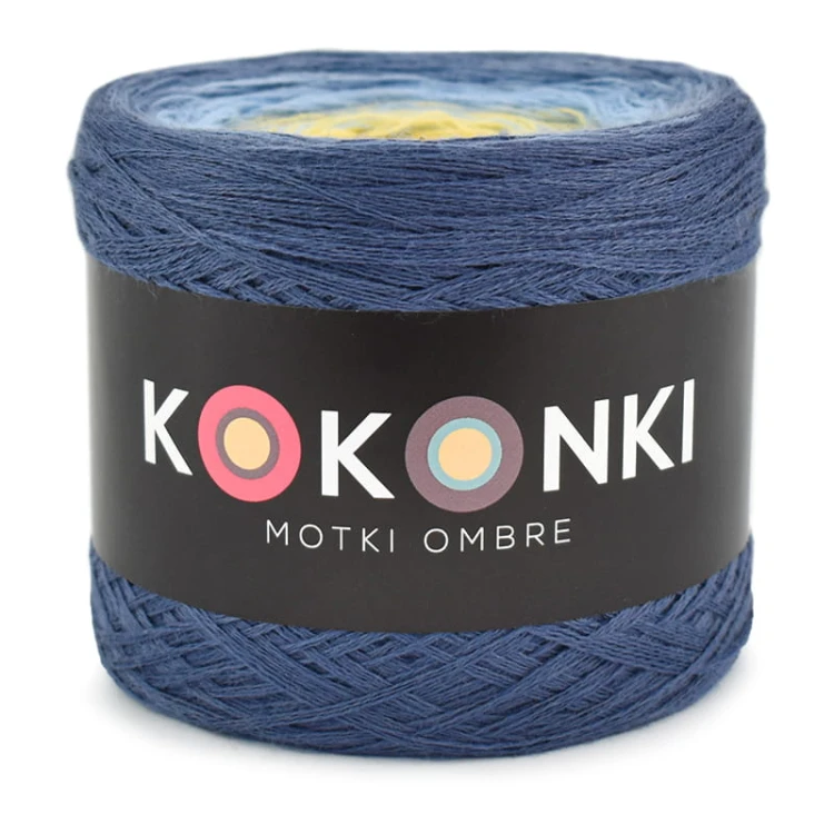 KOKONEK Merino 668 - Fumo/szaro-niebieski/błękit/żółty/krem
