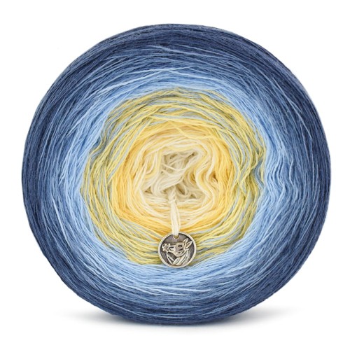 KOKONEK Merino 668 - Fumo/szaro-niebieski/błękit/żółty/krem