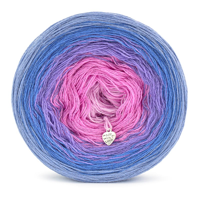 KOKONEK Merino 669 - Jasny niebieski/niebieski/jasny fiolet/chłodny róż/jasny róż