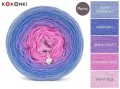 KOKONEK Merino 669 - Jasny niebieski/niebieski/jasny fiolet/chłodny róż/jasny róż
