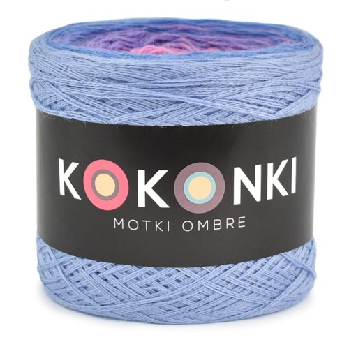 KOKONEK Merino 669 - Jasny niebieski/niebieski/jasny fiolet/chłodny róż/jasny róż