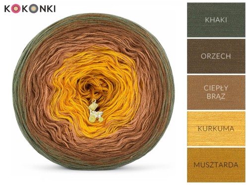 KOKONEK Classic B087 Khaki/orzech/ciepły brąz/kurkuma/musztarda