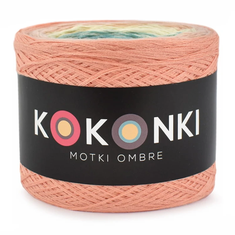 KOKONEK Classic B088 Brzoskwinia/łososiowy róż/krem/patyna/ciemny szmaragd