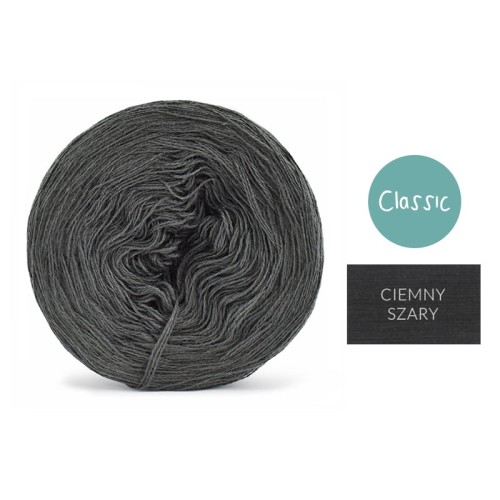 KOKONEK Classic Jeden kolor - ciemny szary / 250 m