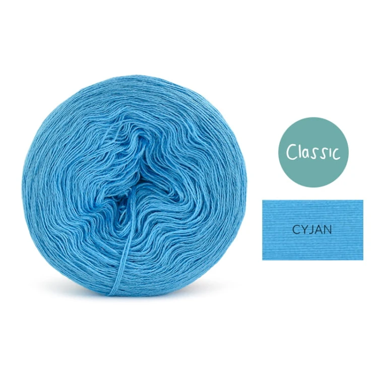 KOKONEK Classic Jeden kolor - cyjan / 250 m