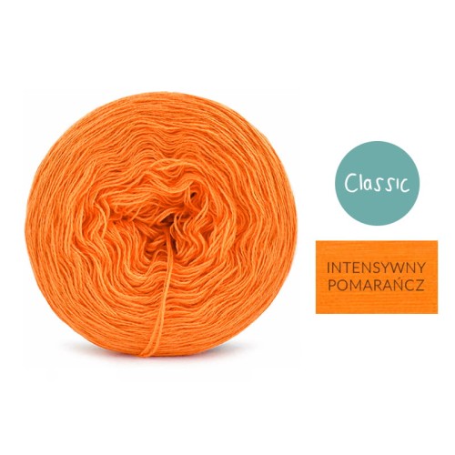 KOKONEK Classic Jeden kolor - intensywna pomarańcz / 250 m